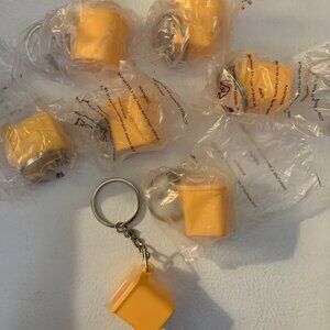 Mini Tupperware Keychain Lot of 7 Signature Line Mini High Apricot Orange 1x1